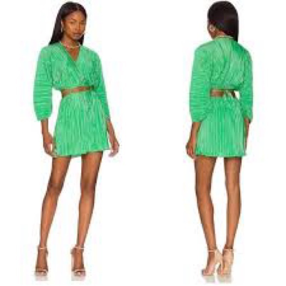 Good American Dresses & Skirts - NWT Good American Plissé Sculpted Dress Summer Green Size 3/4 (US L/XL)